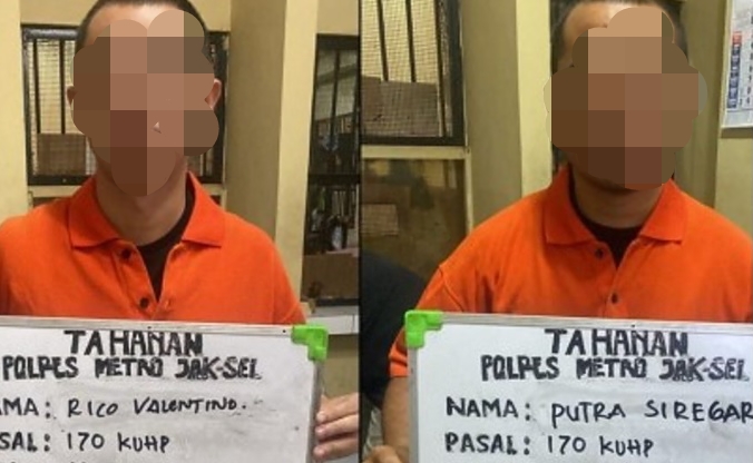 Putra Siregar dan Rico Valentino Ditangkap, jadi Tersangka Kasus Pengeroyokan