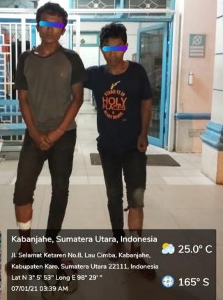 Berusaha Kabur, 2 Pelaku Curanmor  Ditembak Personil Sat Reskrim Polres Tanah Karo