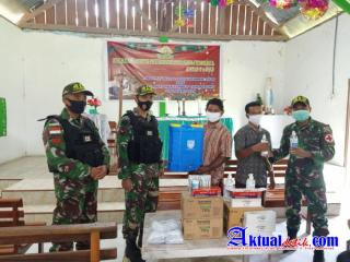 15 Gereja di Papua Terima Bantuan Alkes Satgas Yonif MR 413 Kostrad