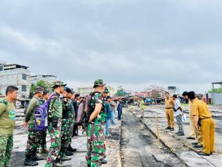 Pembangunan Dimulai, Disperindag Pekanbaru Bangkitkan Semangat Dengan Apel Pagi Di Pasar Cik Puan