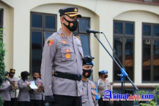 Kapolres Lhokseumawe Pimpin Upacara Kenaikan Pangkat