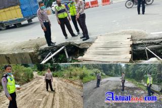 Kasat Lantas Polres Simalungun Cek Jalur Jalan Alternatip Lingkar Luar Parapat